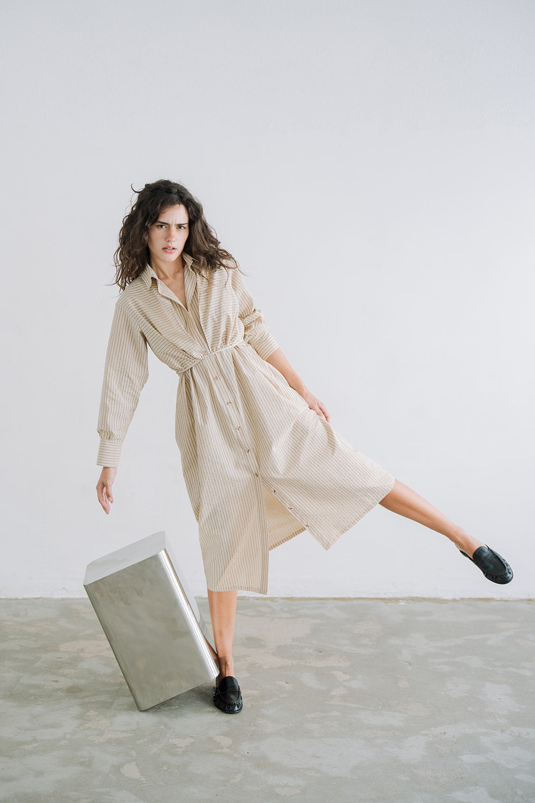 LONG SHIRT DRESS RISCAS - pre-order
