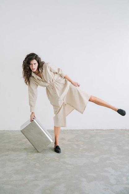 LONG SHIRT DRESS RISCAS - pre-order