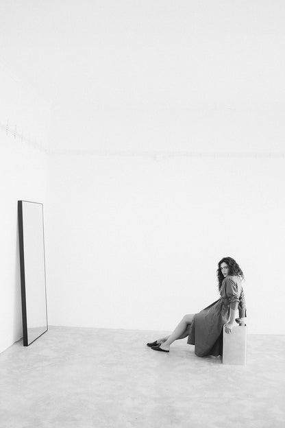 LONG SHIRT DRESS OLIVINE